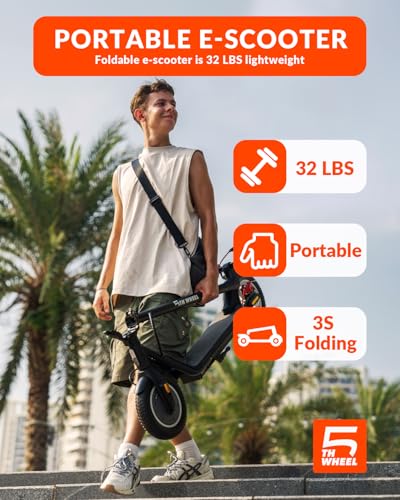 Electric Scooter with 10" Solid Tires, 350W Motor, Foldable for Adults J862290