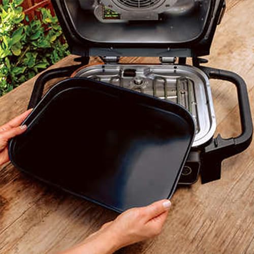 Outdoor Grill & Smoker 7-in-1 Air Fryer with Woodfire Pellets, Portable Electric, Grey K8039