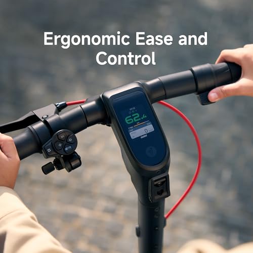 Electric Scooter, 20 MPH, 44-Mile Range, Self-Sealing Tubeless Tires K644