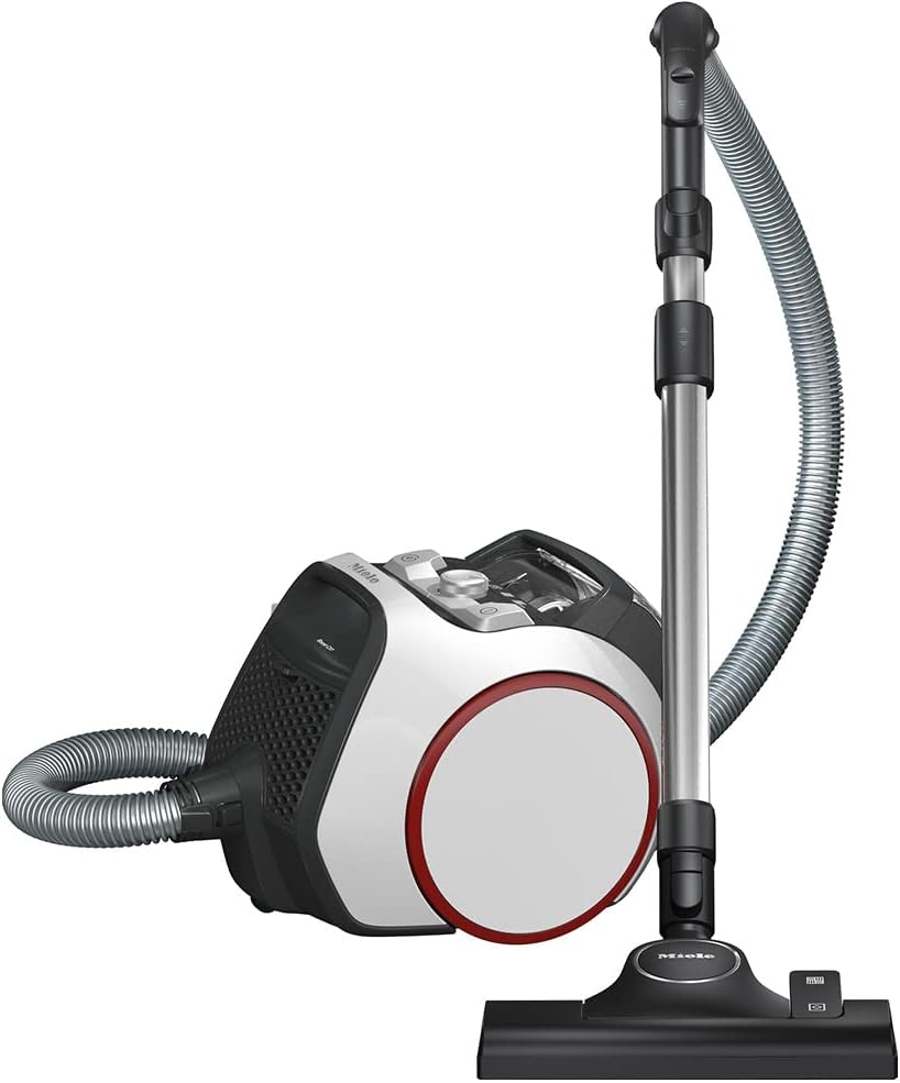 Miele Boost CX1 - Bagless canister vacuum cleaner, lightweight, compact and corded with vortex technology and Hygiene AirClean filter, in Lotus White
