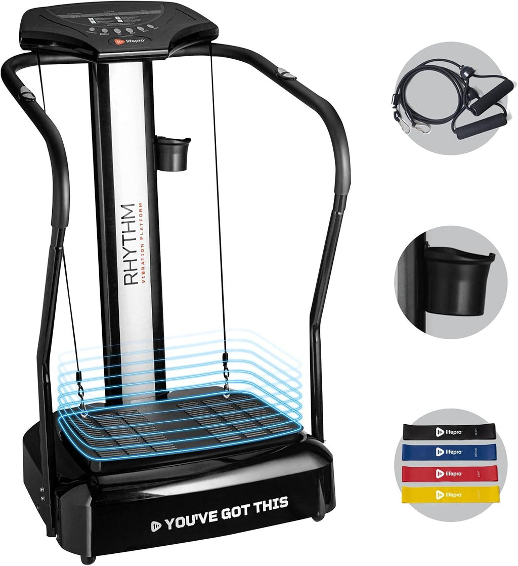 LifePro Rhythm Viberation Plate Machine - Professional Whole Body Vibration Platform for Home Fitness - Viberation Excersize Machine for Awesome Cardio Workout & Weight Loss