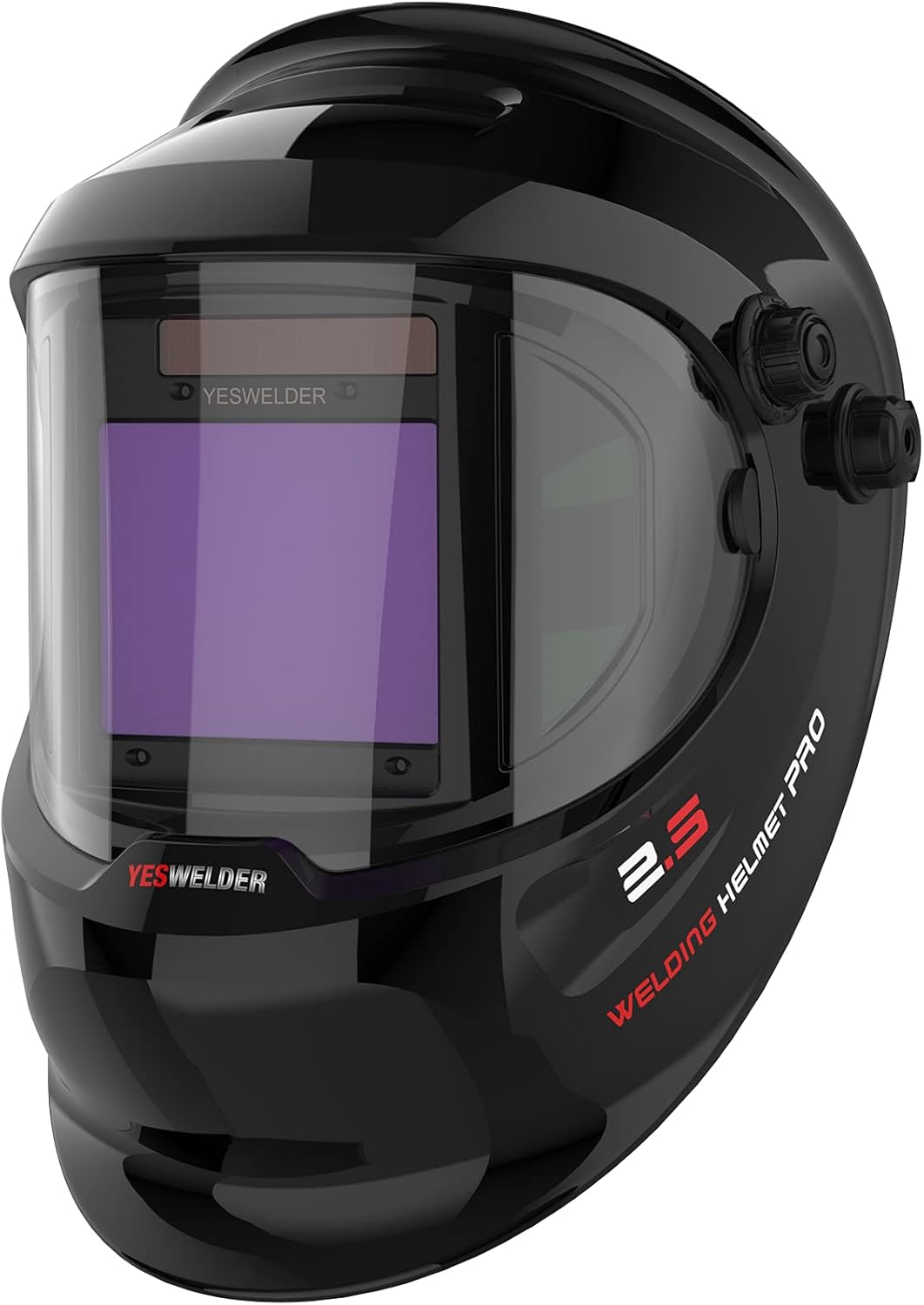 Solar Powered Auto Darkening Welding Helmet with Side View, 4 Arc Sensor Y86470