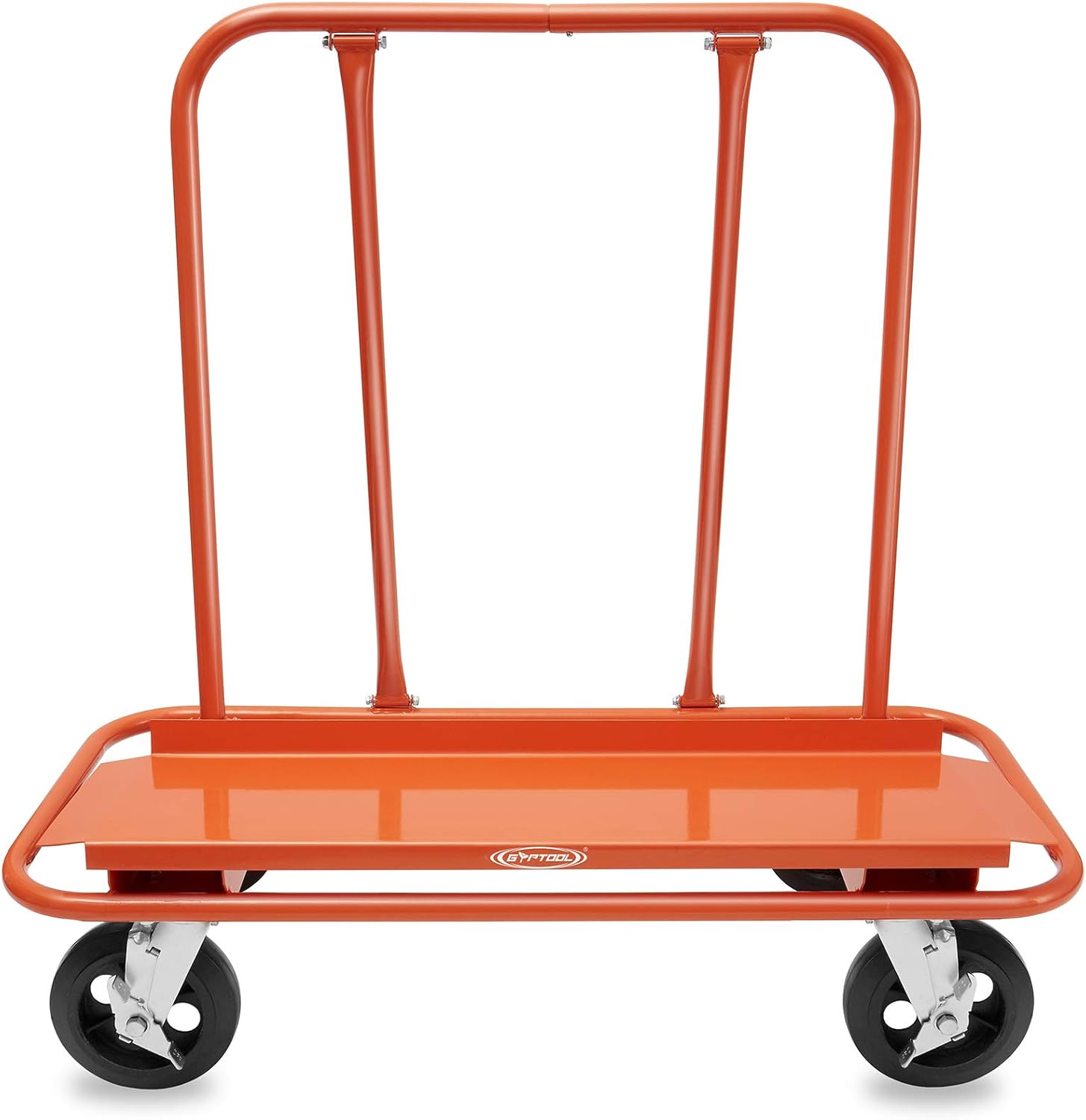 GypTool Heavy Duty Drywall Sheet Cart & Panel Dolly with 4 Swivel Wheels - Orange
