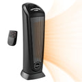 Lasko 22.5" 1500W Oscillating Ceramic Tower Space Heater with Remote, Black, CT22410, New