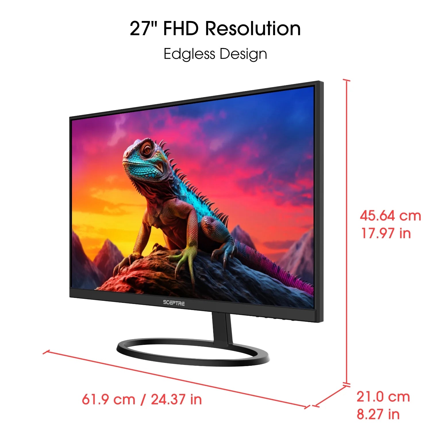 27-Inch Quad HD IPS LED Monitor 2560 x 1440 100Hz, Built-in Speakers D27192