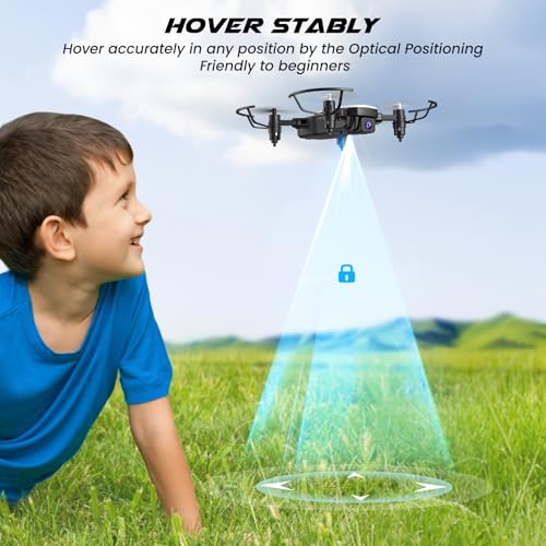 Mini Drone with Camera 720P HD FPV, Foldable RC Quadcopter with 2 Batteries C2480