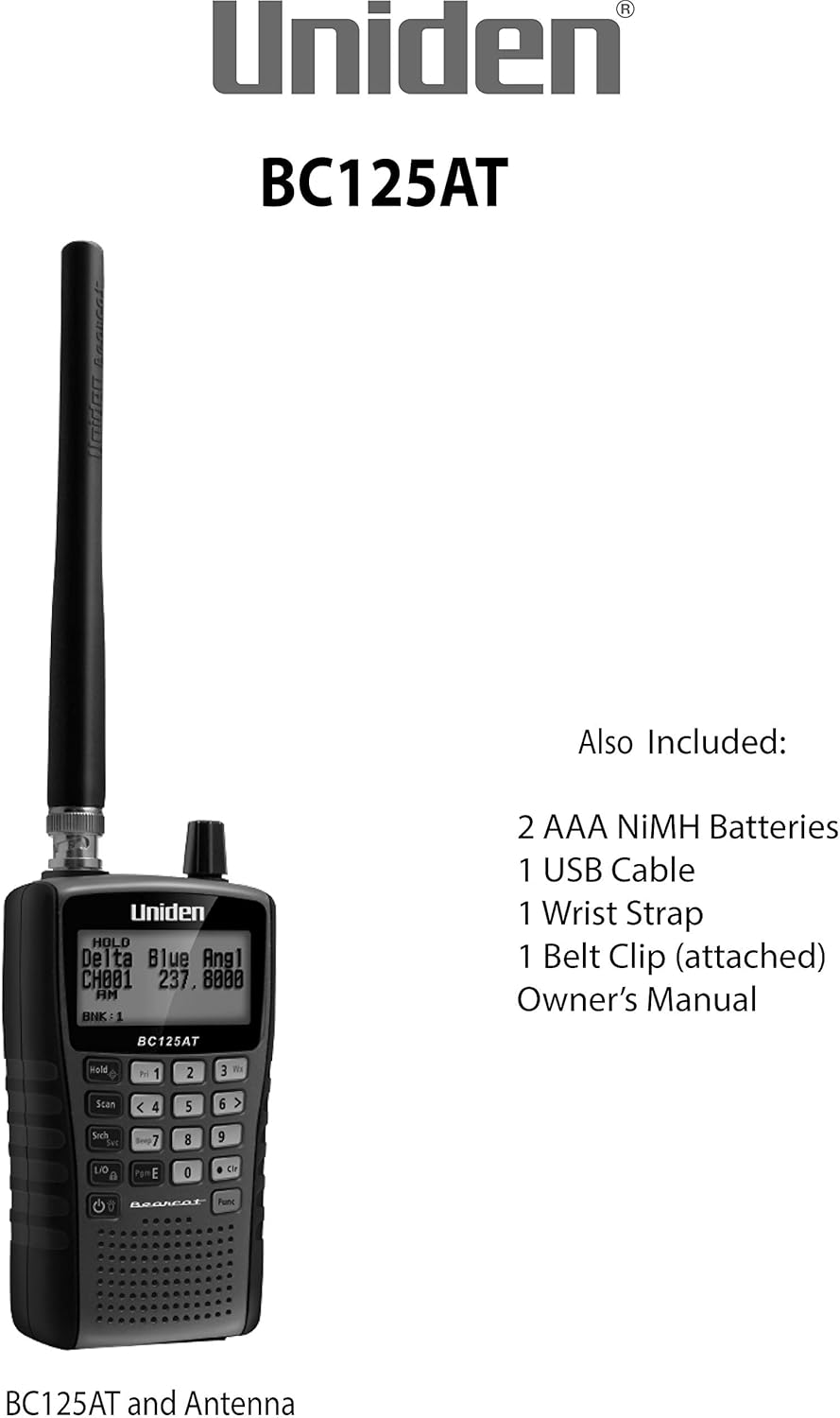 500 Channel Scanner with Alarm Clock, FM Radio and Weather Alert N117