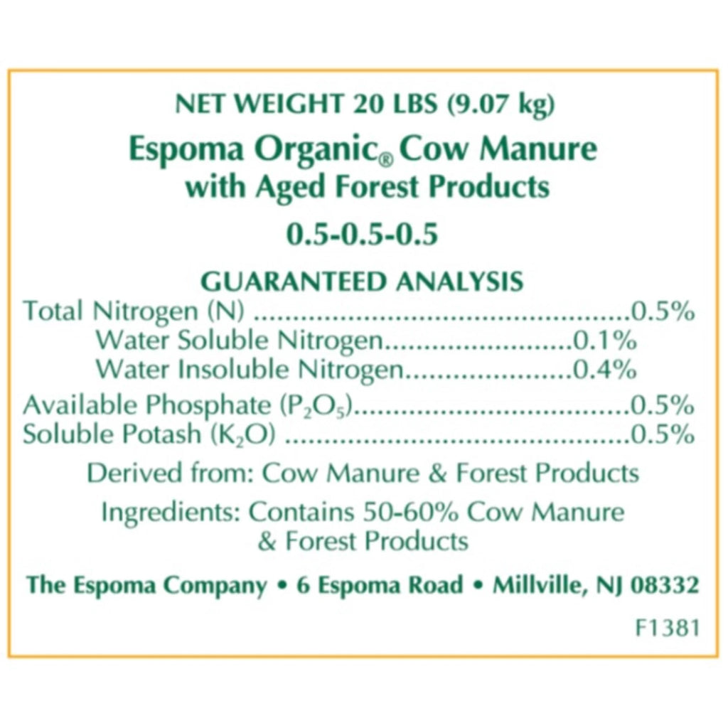 Organic Cow Manure Compost Blend for Gardening, 1 CF A235