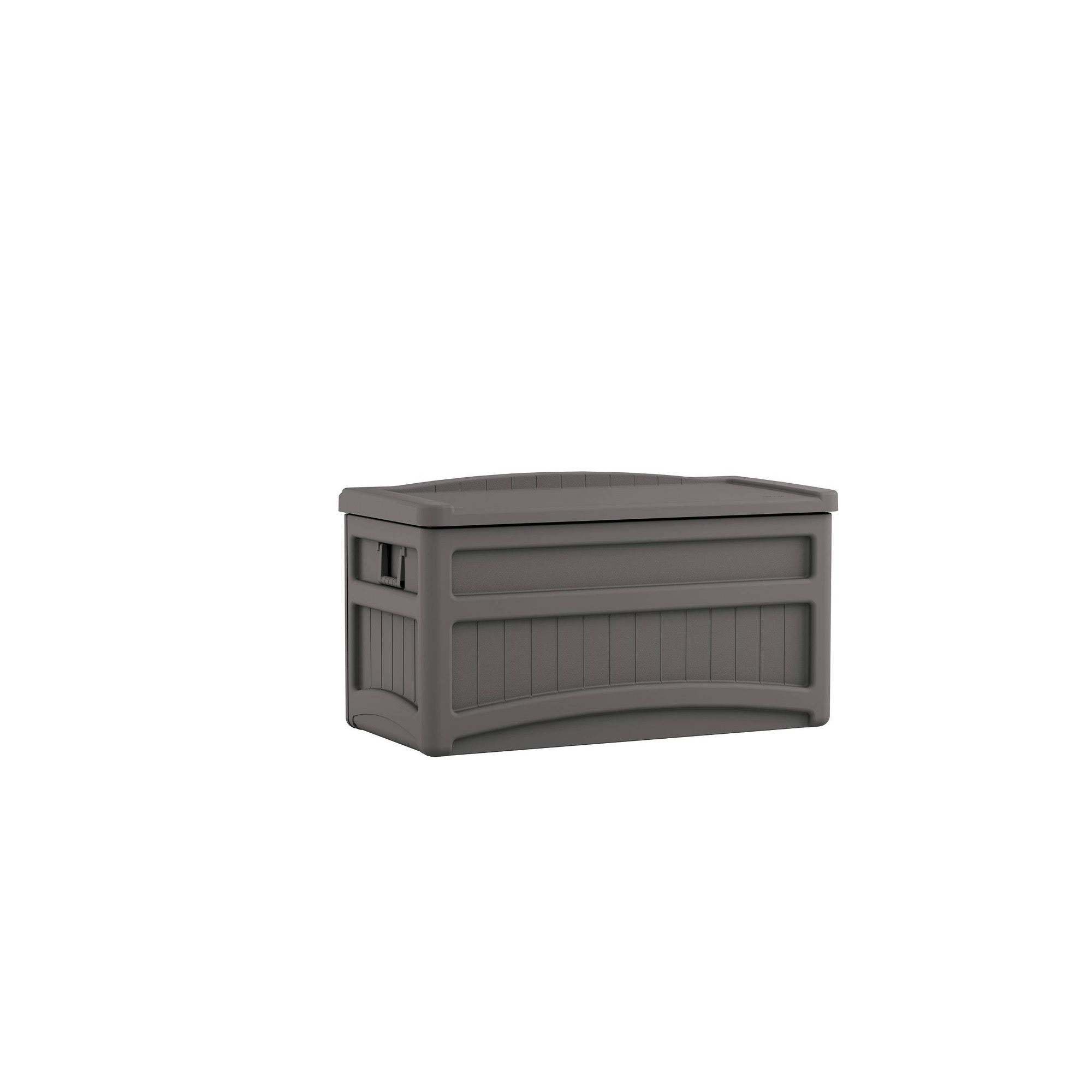 Suncast 73gal Deck Box with Seat Stoney Gray