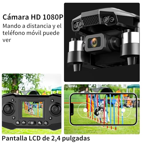 Drone with 2.4" Screen, Brushless Motor FPV Camera for Adults L455558