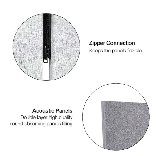 Freestanding Acoustic Room Divider Soundproof Privacy Screen E2328