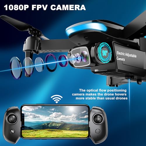 Foldable Drone with 1080P HD Camera, 2 Batteries and Carrying Case B5472