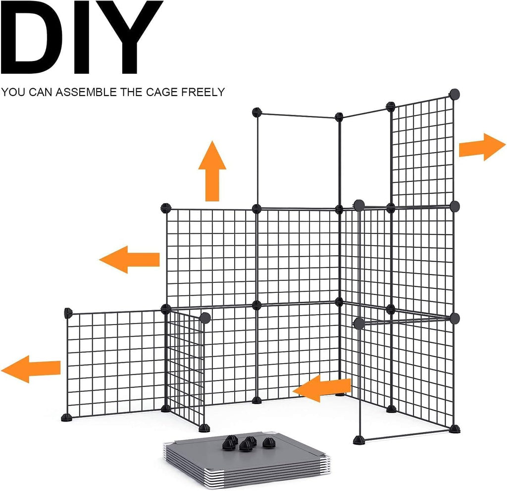 Large Cat Cage Indoor DIY Cat Playpen Detachable Metal Wire Kennels Crate N897