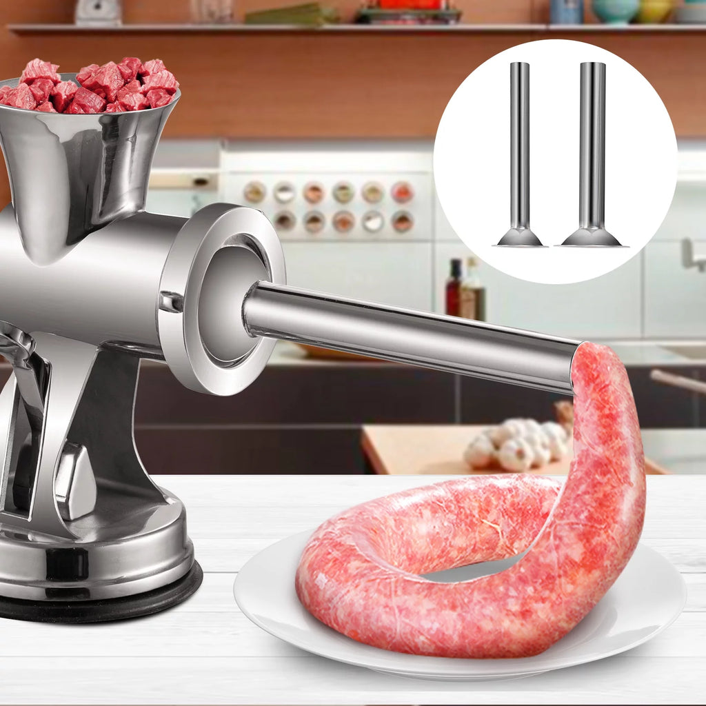 Manual Meat Grinder Stainless Steel with Crank Sausage Maker L515