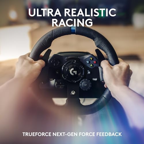 Racing Wheel and Pedals with Force Feedback, Gaming Steering Wheel for PS5, PS4, PC, Mac, Black W946