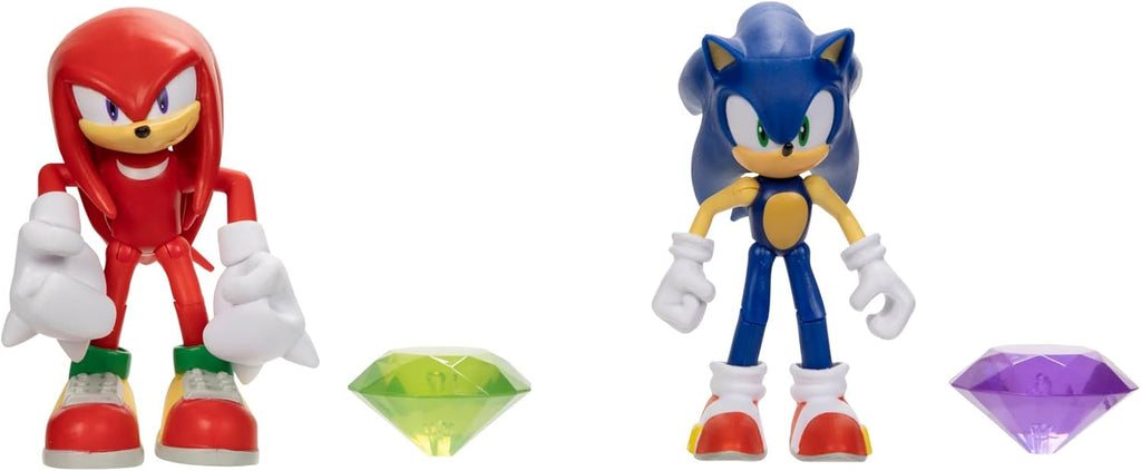 Sonic The Hedgehog Sonic 4" Figure 2 Pack Modern Sonic and Modern Knuckles
