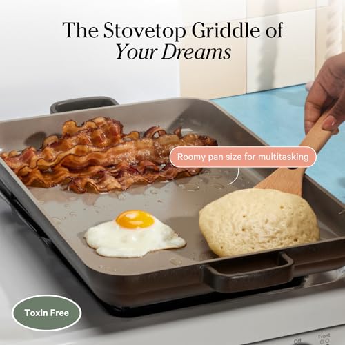 Nonstick Ceramic Griddle Pan with Ergonomic Handles, Oven Safe to 450°F M949382
