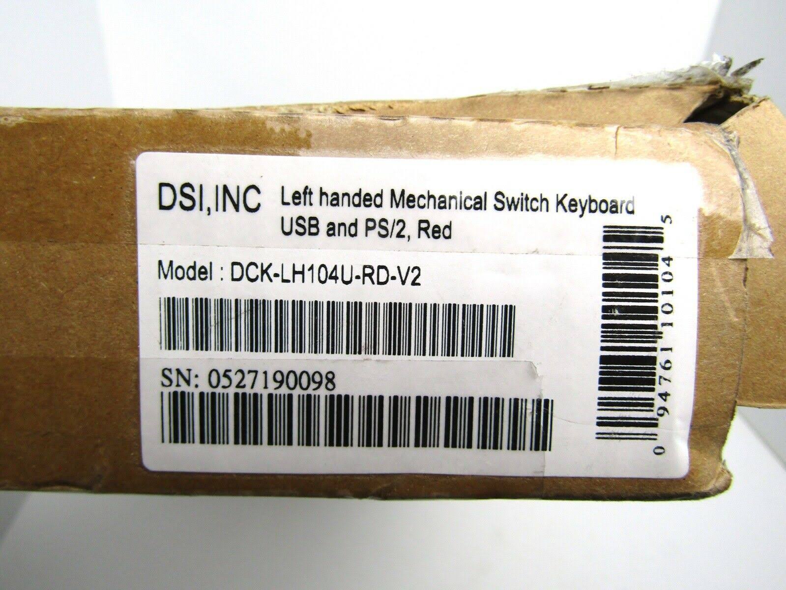 Left Handed Wired Mechanical Keyboard with Cherry Red Switches N425808