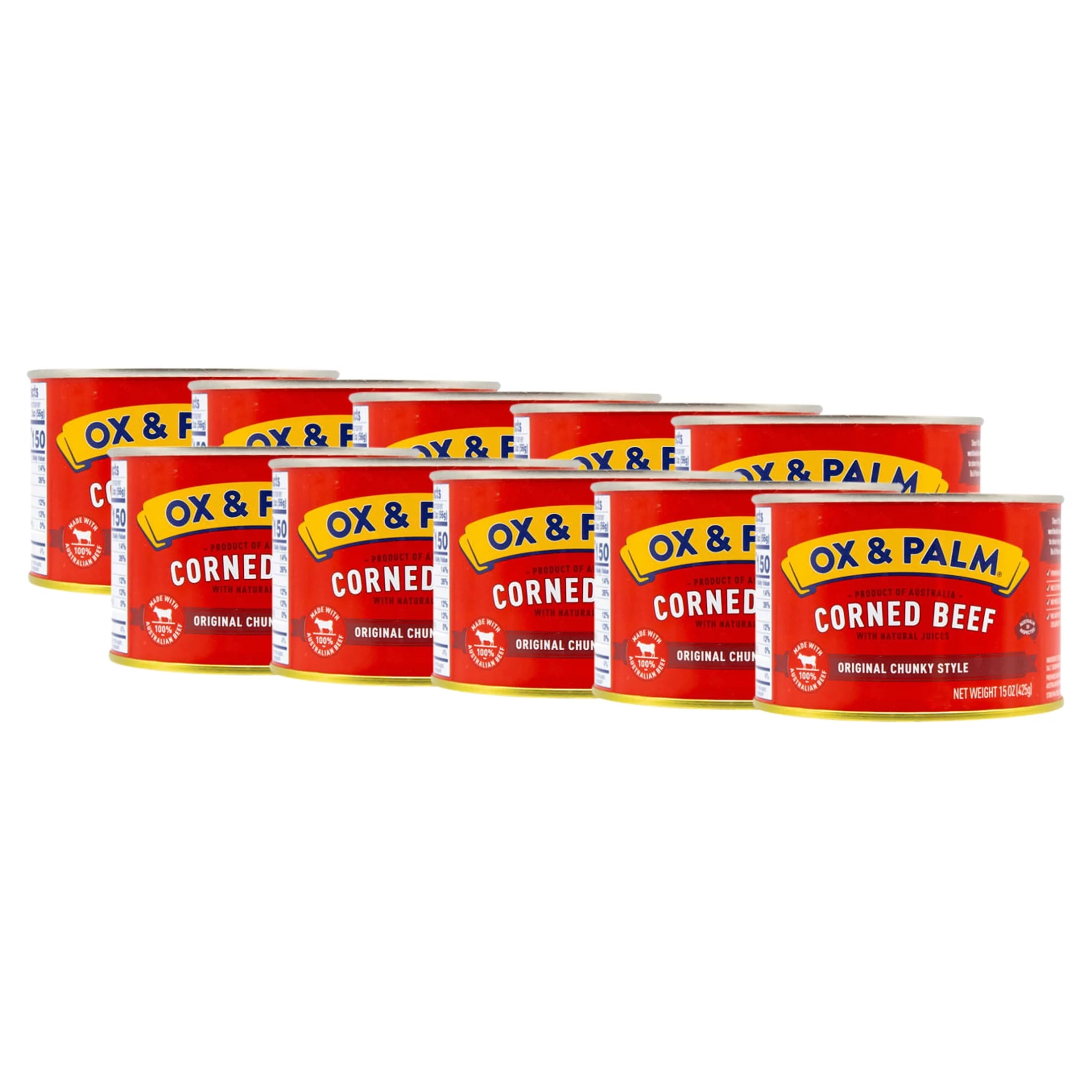 (10 pack) OX & PALM: Corned Beef Large, 15 oz