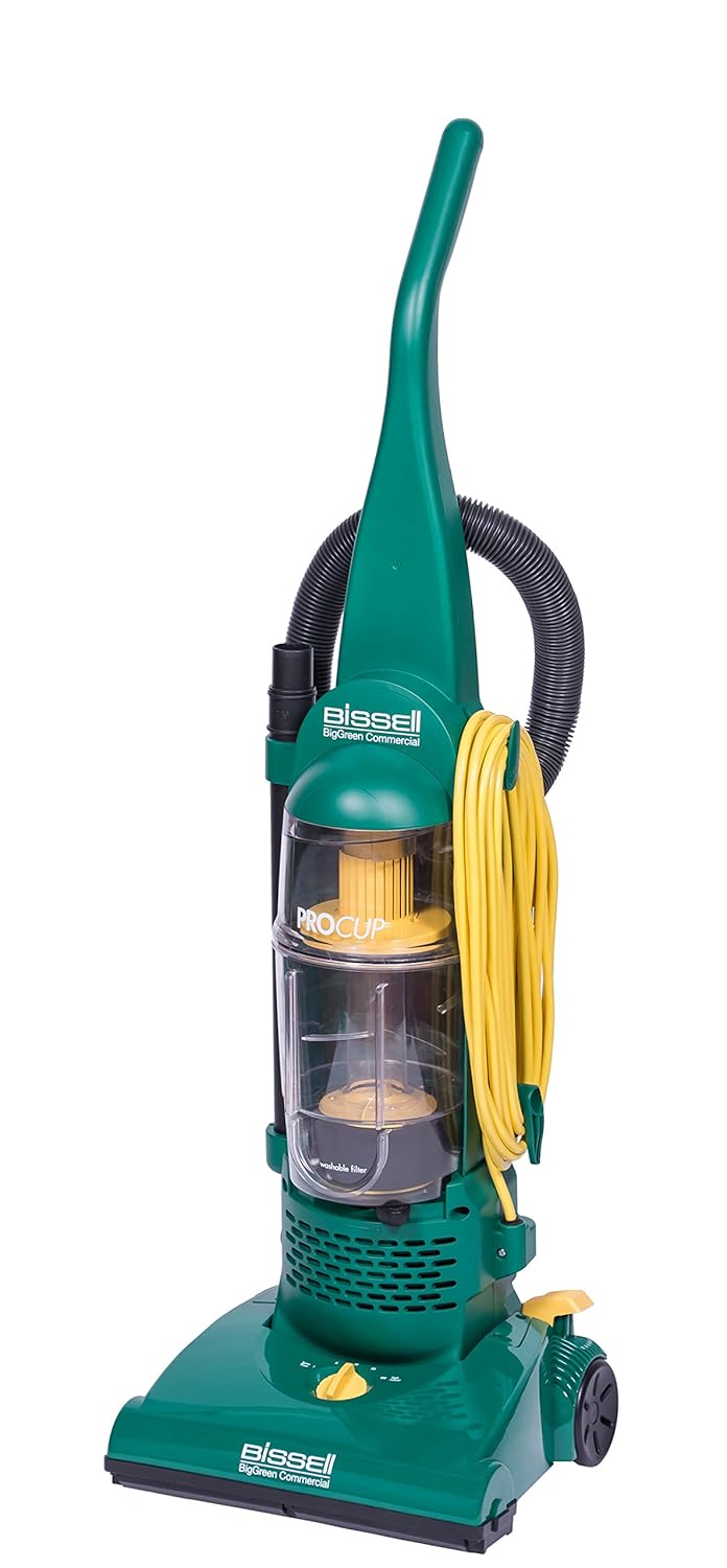 Bissell BigGreen BGU1937T 13.5" Pro Cup Bagless Upright Vacuum with On-Board Tools, 44" Height, 13.5" Wide, 13.2" Length, Polypropylene, 2 fl. oz. Capacity, Green