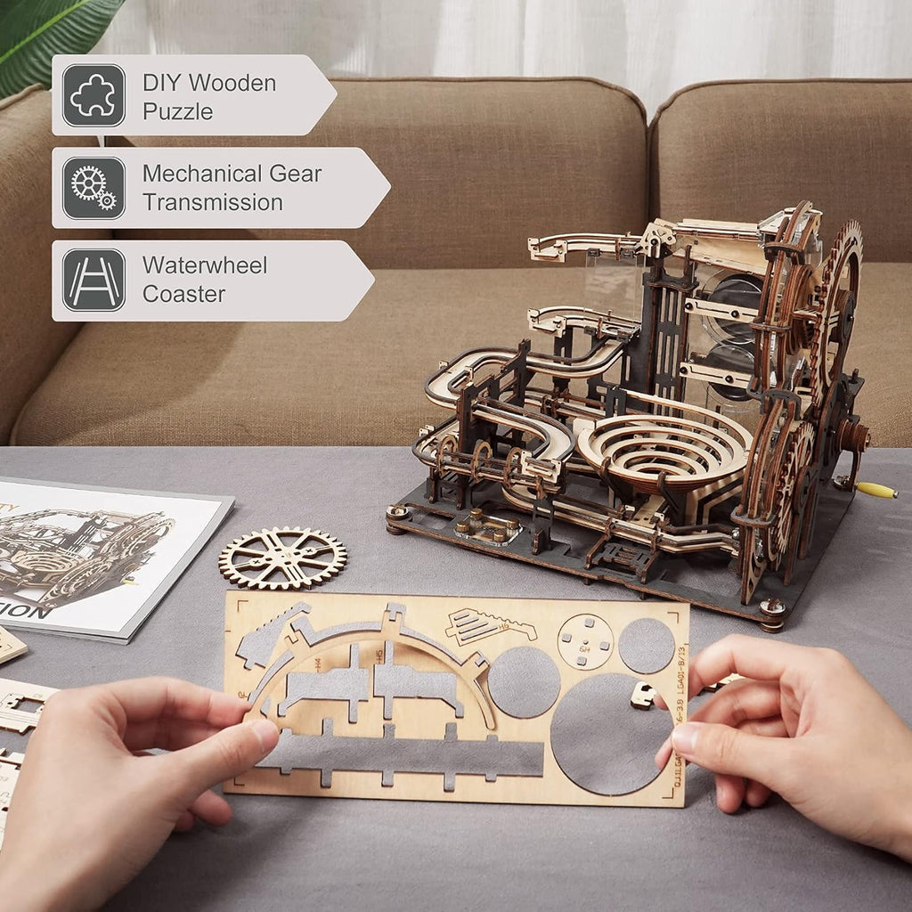 3D Wooden Marble Run Chain Model Building Kit for Adults L870382