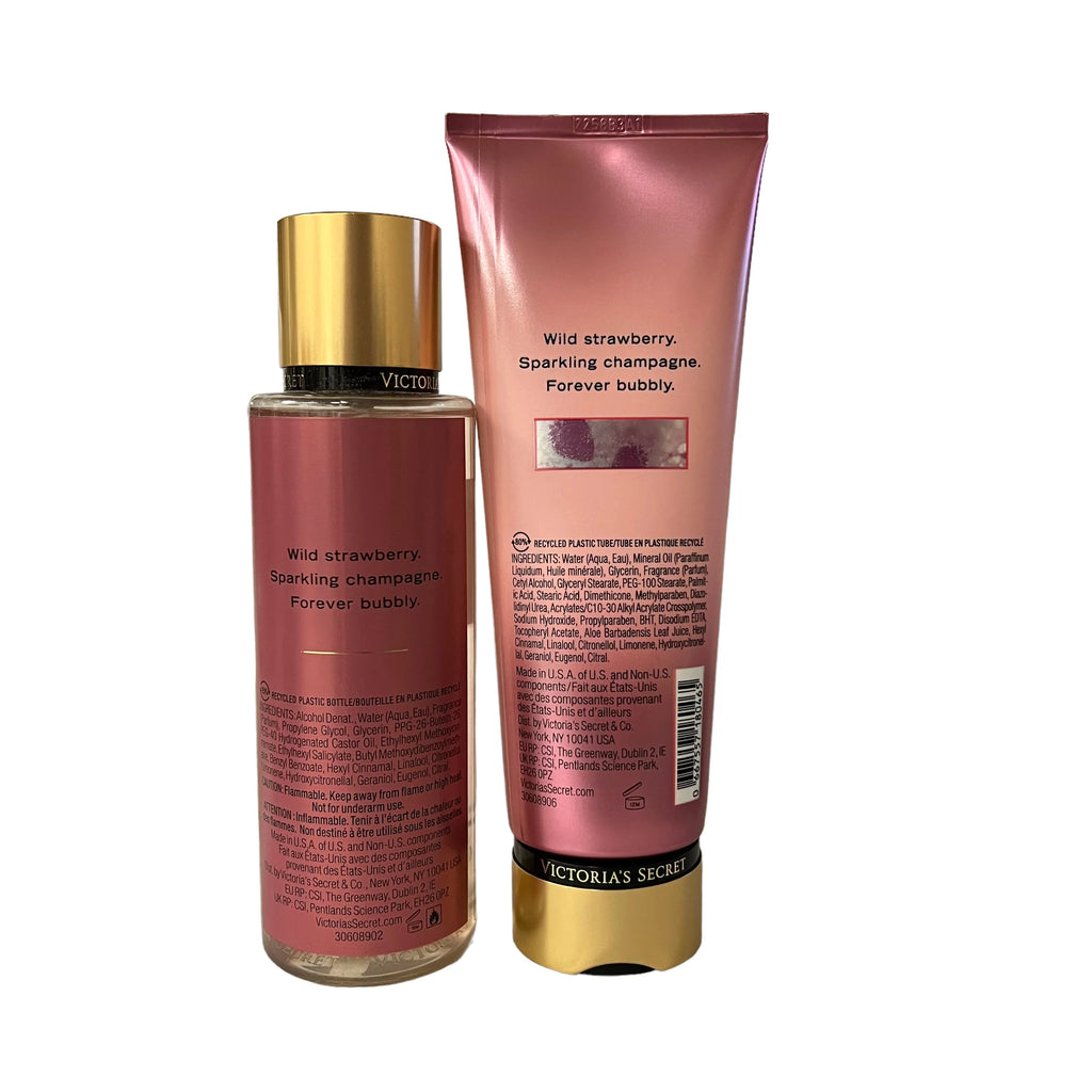 Strawberries & Champagne Body Mist and Lotion Set Z626