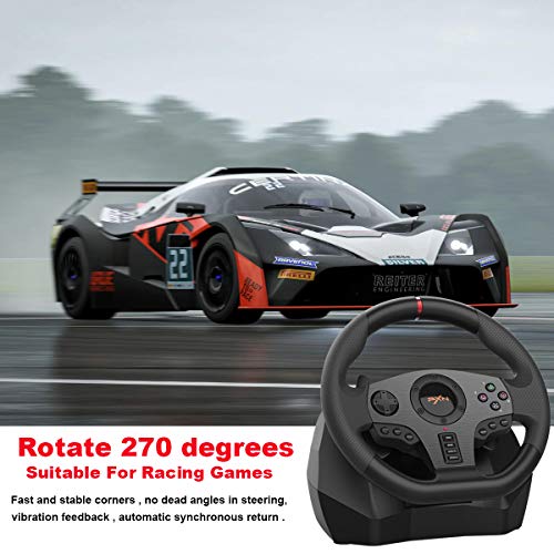 PC Steering Wheel Gaming with Linear Pedals and Dual Vibration L686