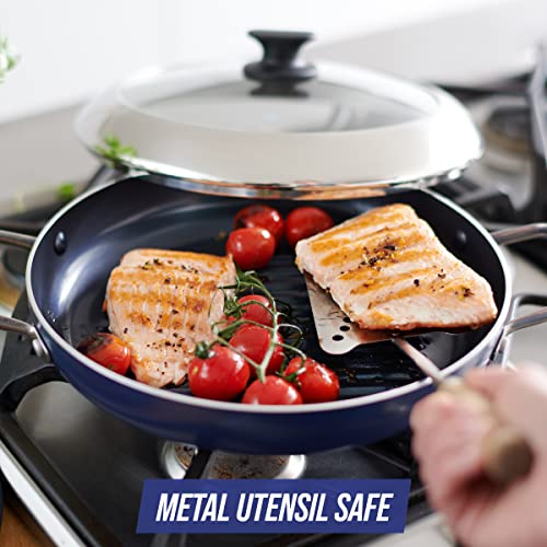 Diamond Infused Ceramic Nonstick 11" Grill Pan with Lid E127199