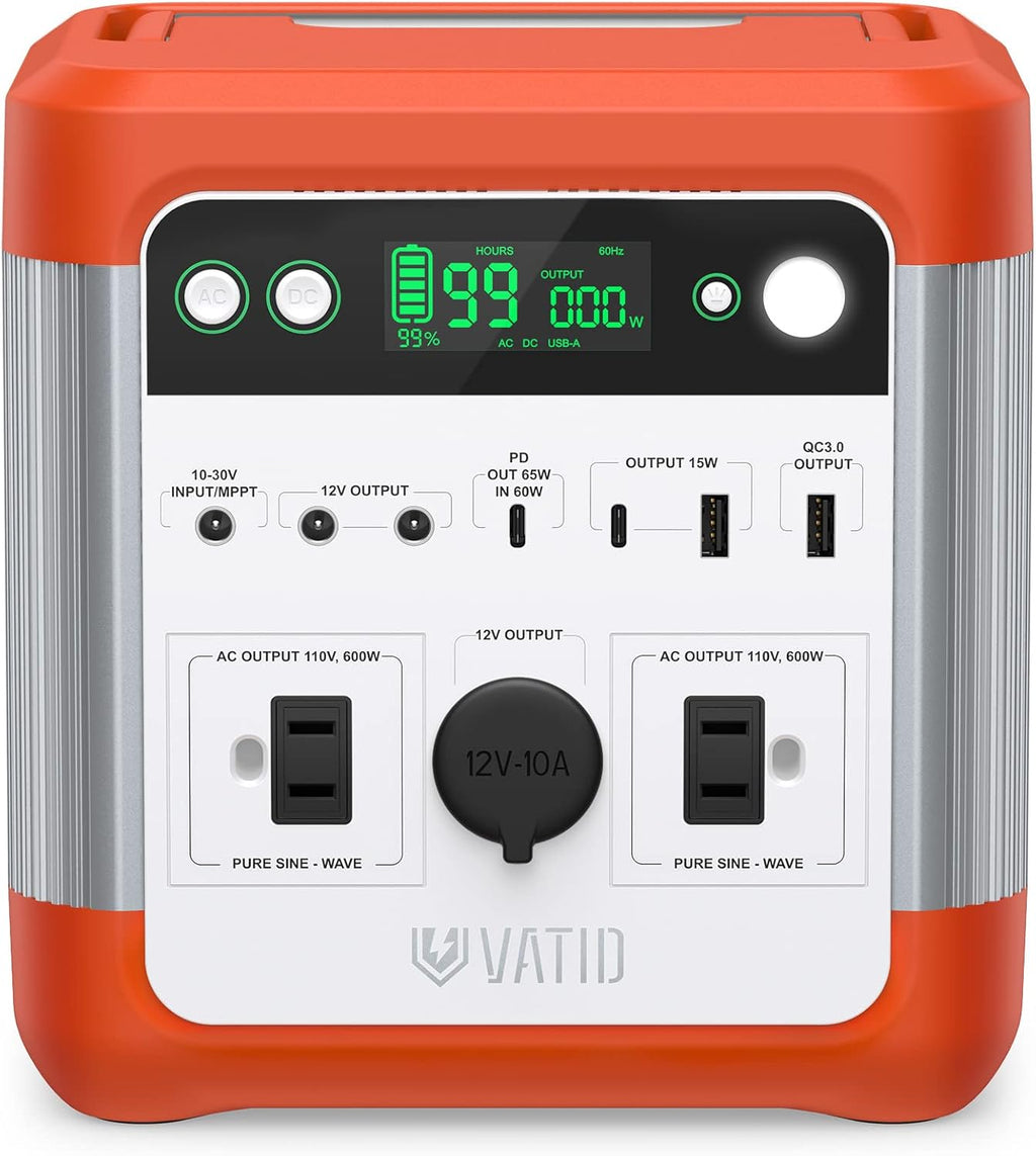 Portable Power Station 600W 518Wh Solar Generator O3909