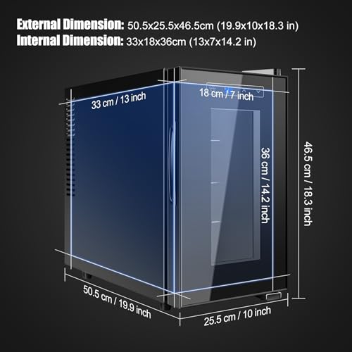 Reptile Egg Incubator 23L Digital Heating and Cooling, 10–40°C, UV-Resistant Glass Door F931690