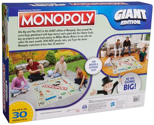 Giant Edition Family Board Game with Oversized Gameboard Cards Spinner U7841