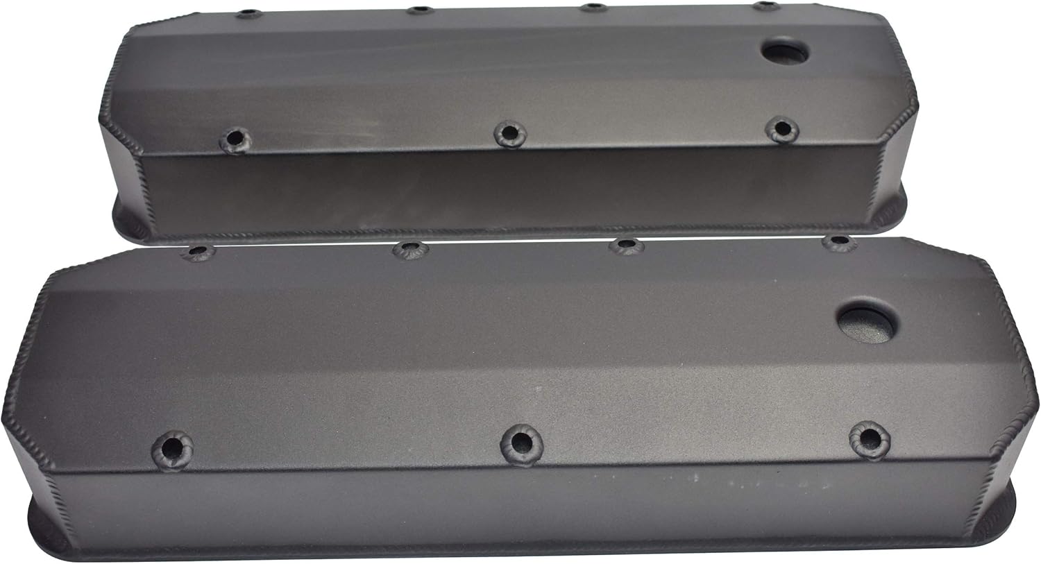 A-Team Performance - Tall Fabricated Aluminum Valve Covers - Compatible with Big Block BBC Chevy 396 402 427 454 Black