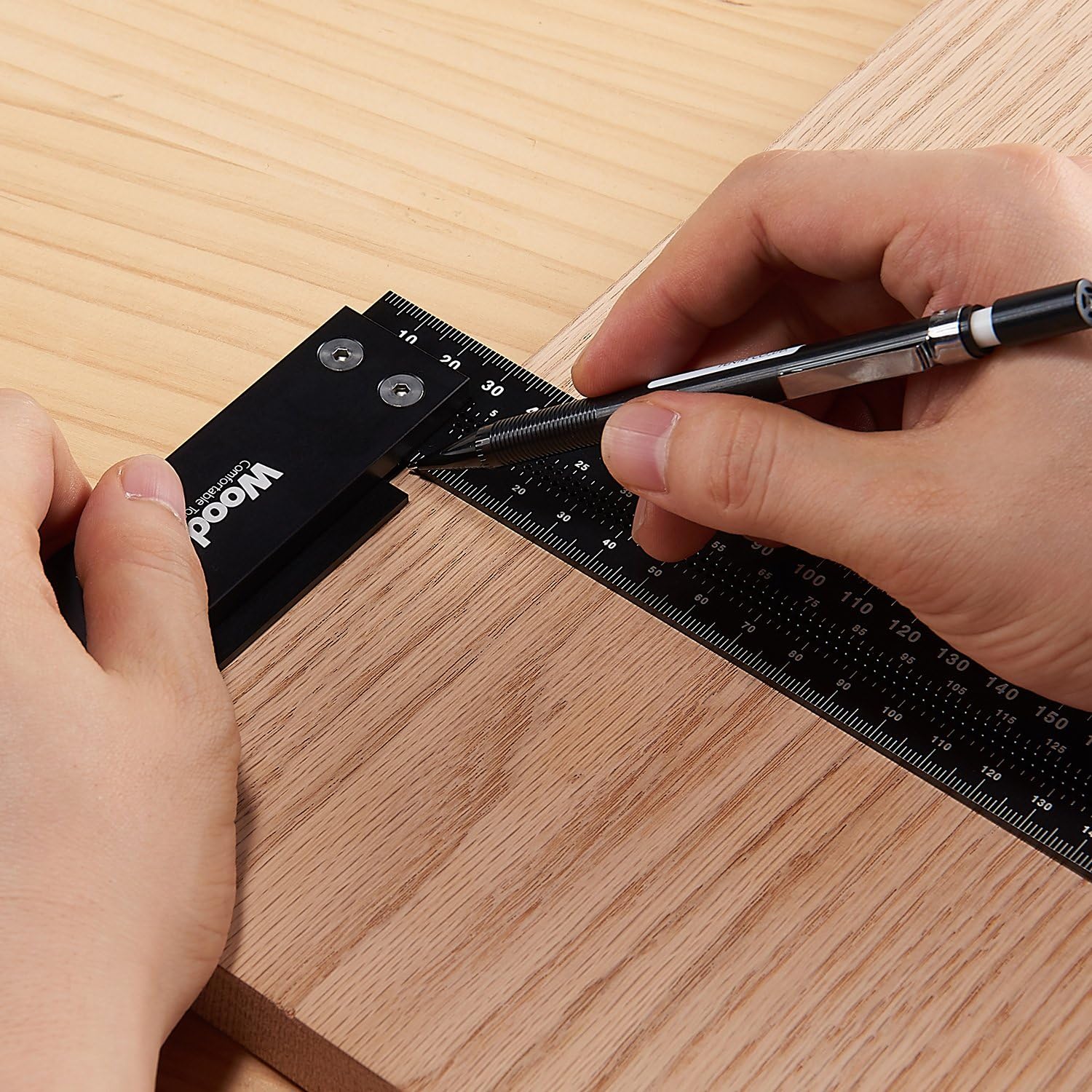 12-inch Precision Square Ruler for Woodworking Marking and Measuring R781715
