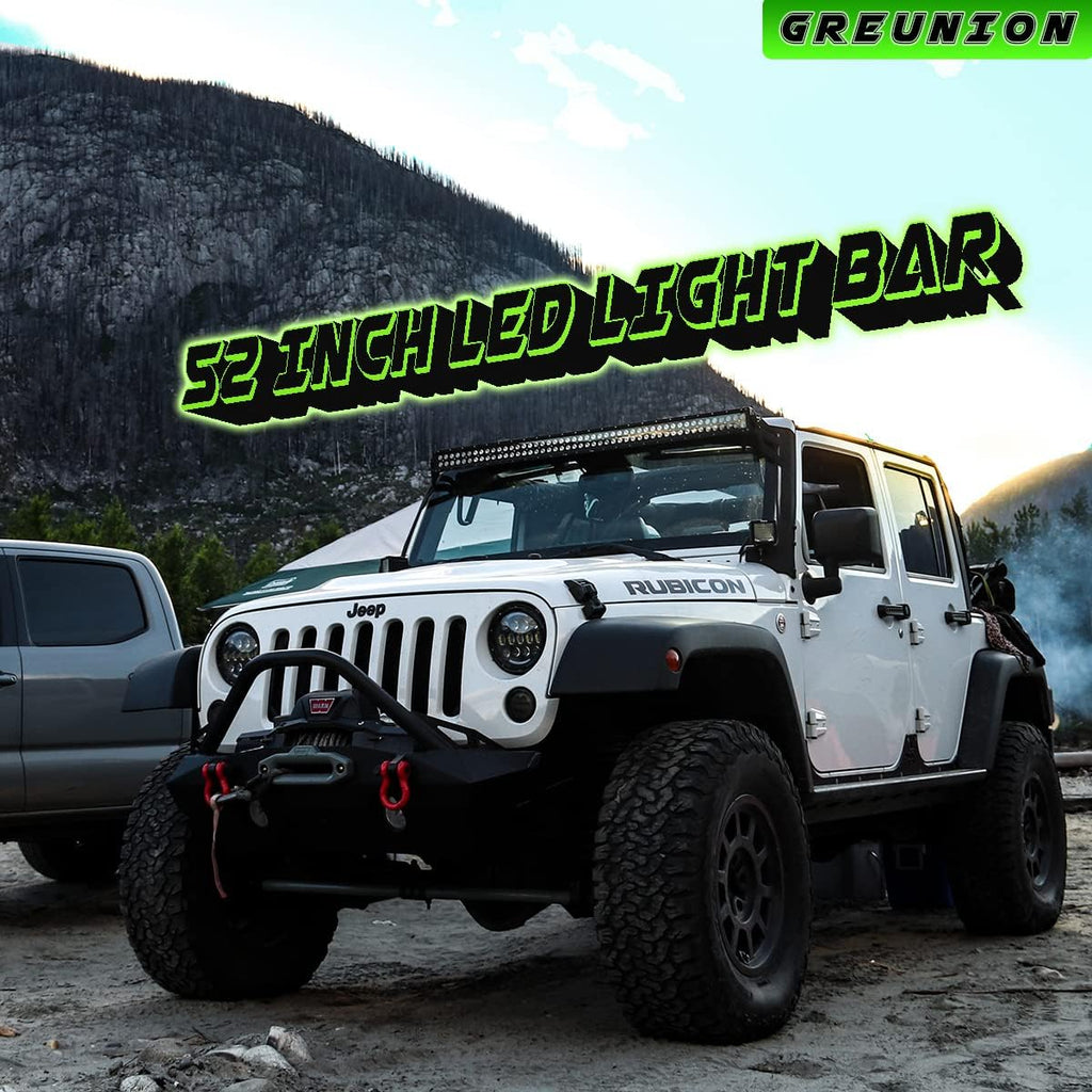 52 inch LED Light Bar for Trucks, Triple Row Spot Flood Combo Beam H556578