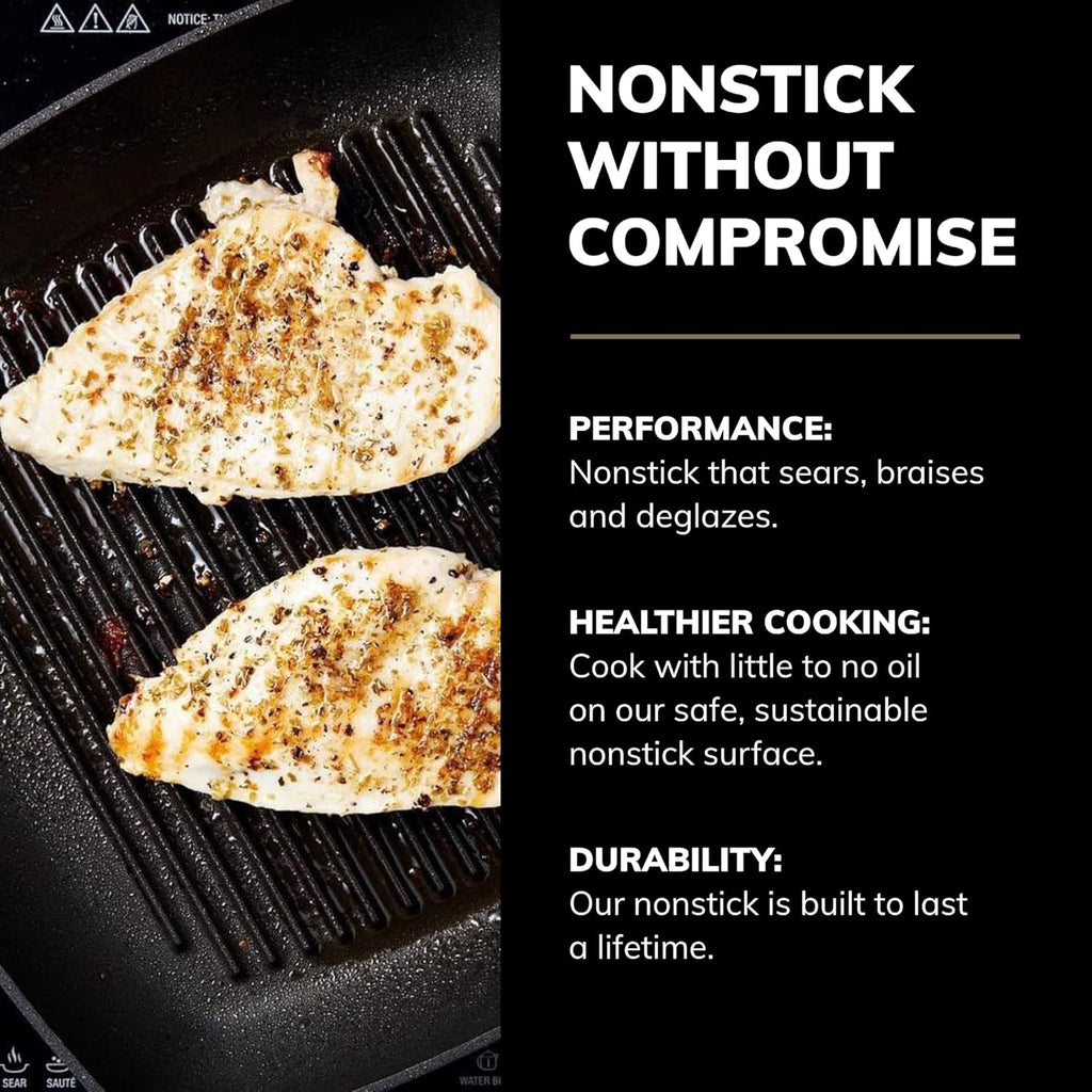 10.5" Square Grill Pan - Nonstick, Oven Safe M201693