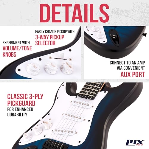 3/4 Size Electric Guitar Kit for Kids with Amp and Accessories V60944