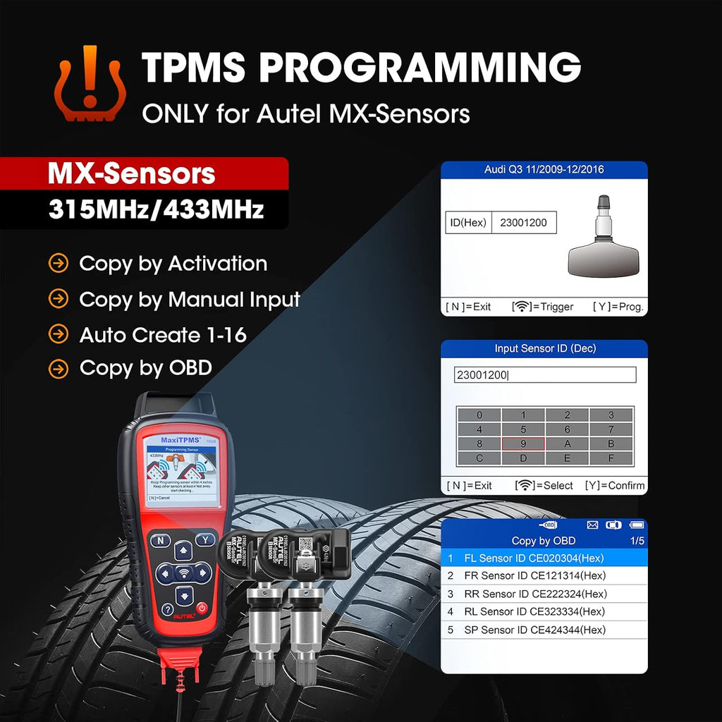 TPMS Relearn Tool for Tire Pressure Monitoring System W54726