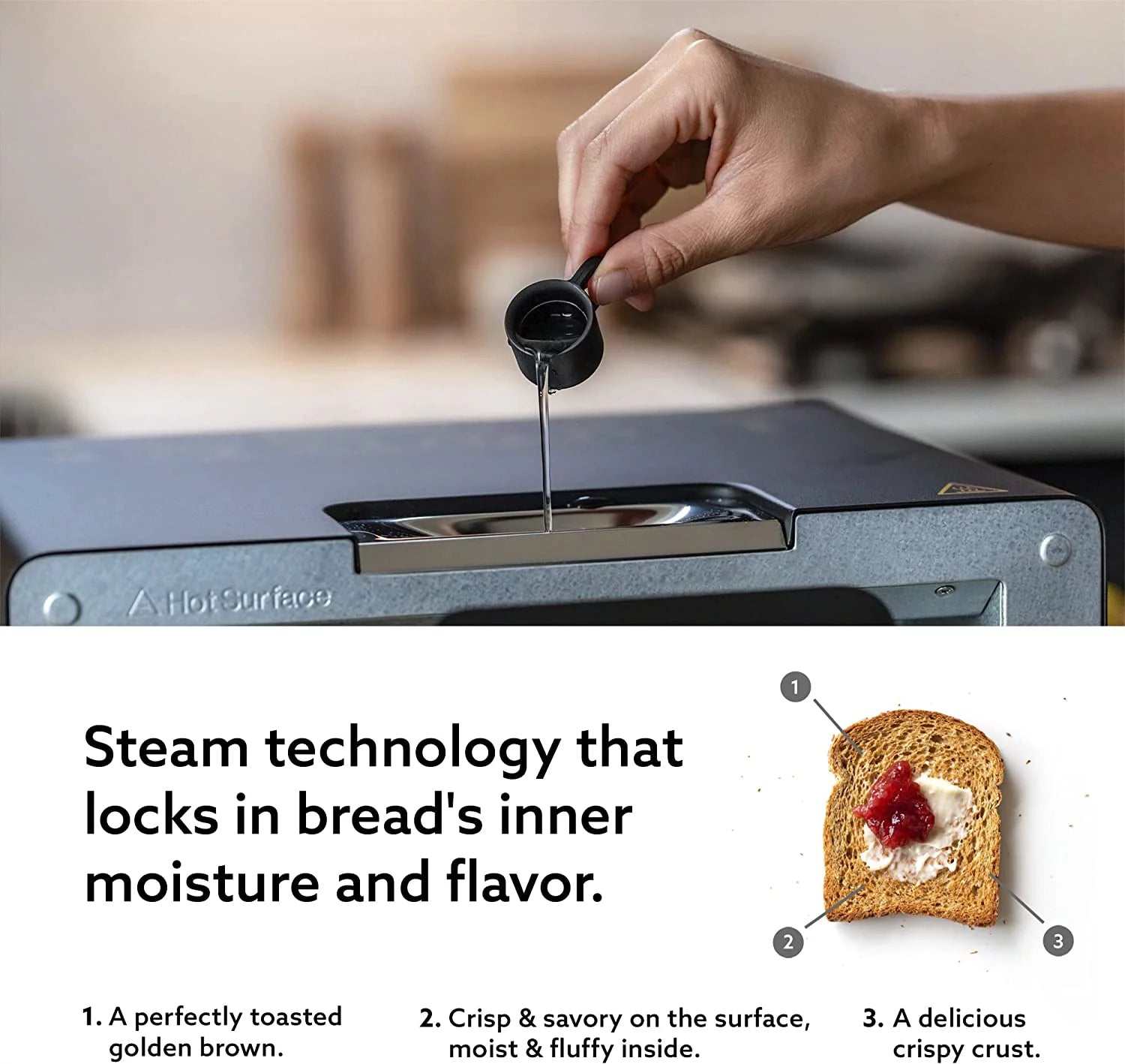 Steam Oven Toaster with 5 Cooking Modes, Compact Design C4000