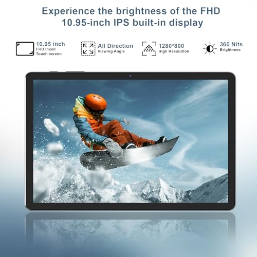 Tablet 10 inch with Keyboard Case, 12GB RAM, 1280x800 IPS HD Touch Screen E354