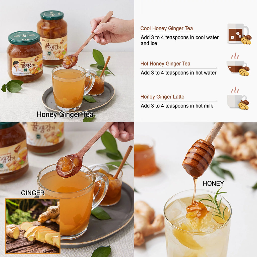 Korean Honey Ginger Tea, 27.16 oz x 2 Bottles L5753