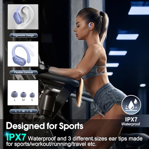 Wireless Earbuds Bluetooth 5.4 with Earhooks, IPX7 Waterproof P475856