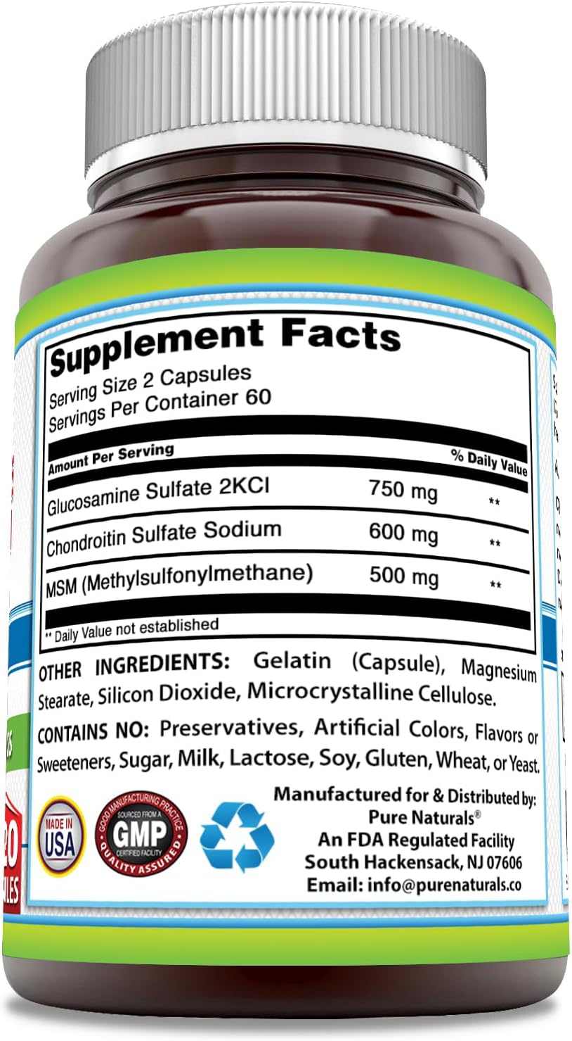 Glucosamine Chondroitin & MSM Supplement, 120 Capsules Y184