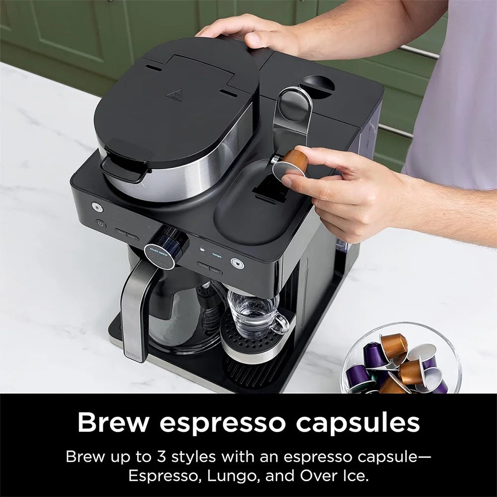 Espresso & Coffee Barista System, Black and Stainless Steel I340