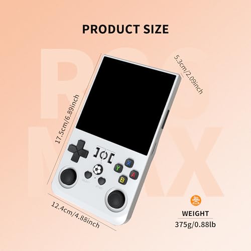 Retro Handheld Game Console 128G White 4K HD 4" IPS Screen G515
