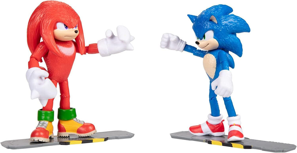 Sonic 2 Movie 4" Action Figure 2 Pack - Sonic & Knuckles I65678