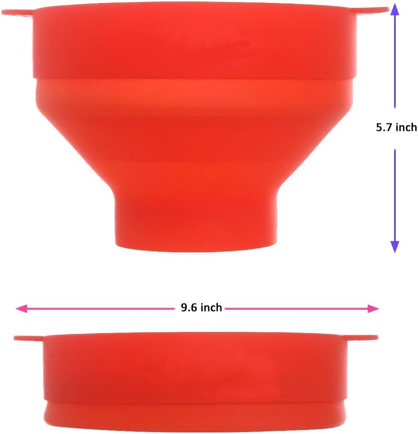 Collapsible Silicone Microwave Popcorn Popper with Lid F6105