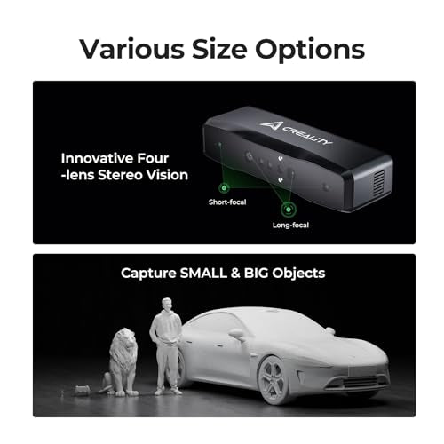3D Scanner for 3D Printing, Blue Laser, Full-Color Scans Q176