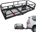 Wildroad Hitch Mount Cargo Carrier Basket 500 LBS Folding Vehicle Cargo Baskets 60 x 25.6 x 13.8 Fits 2 Receiver for SUV, Pickup Truck, Trailer with Hitch Tightener