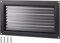 VEVOR Foundation Flood Vent, 8" Height x 16" Width Flood Vent, to Reduce Foundation Damage and Flood Risk, Black, Wall Mounted Flood Vent, for Garages & Full Height Enclosures