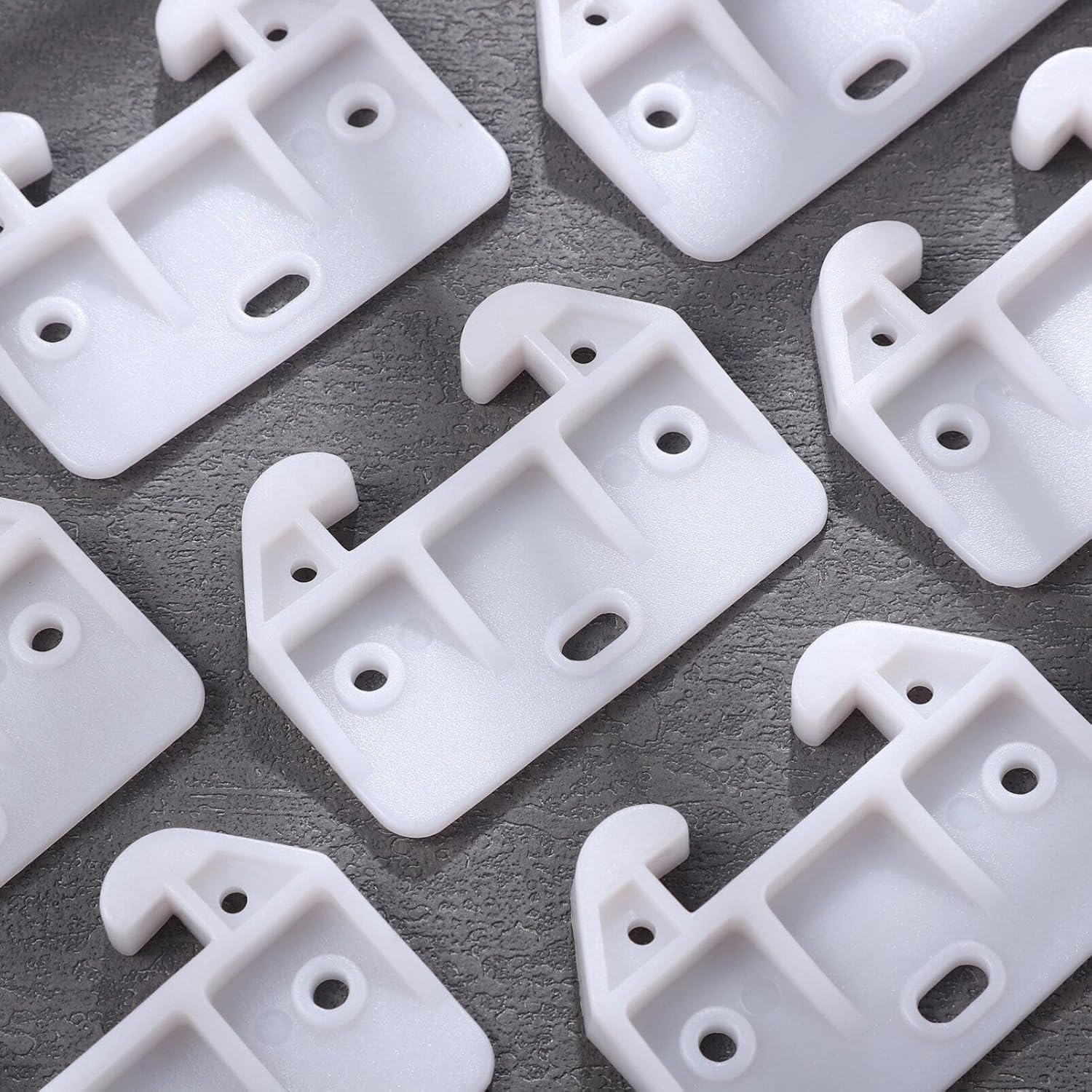 White Plastic Drawer Track Guide Replacement Parts for Cabinets and Furniture F180